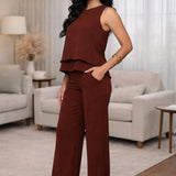 Conjunto Feminino Alfaiataria Social Blusa E Calça Elegante