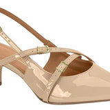 Scarpin Feminino Vizzano Slingback Bico Fino Baixo 6cm