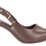 Scarpin Slingback Bebecê Salto Geométrico Com Fivela