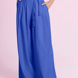 Calça alfaiataria pantalona com cinto