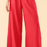 Calça pantalona em linho