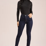 Calça skinny basica jeans médio