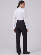 Calça Reta Slim de Alfaiataria Preta Reese