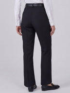 Calça Reta Slim de Alfaiataria Preta Reese