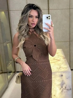 Vestido de Tricô Flor Jasmin