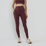 Calça Legging Poliamida Texturizada Cós Alto Duplo Lilás LG2394
