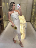 Vestido de Tricô Flor Jasmin
