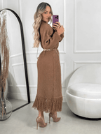 Vestido de Tricô Franja Tatiana