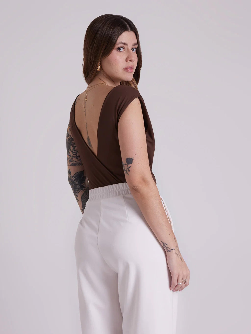 Body Transpassado Emma Marrom