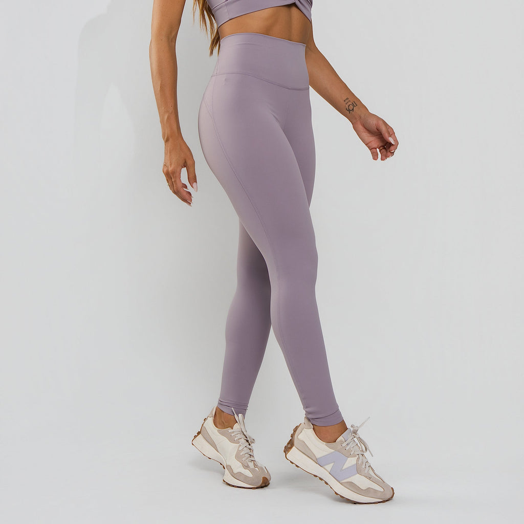 Calça Legging Cós Largo Anatômico Poliamida Premium Lilás LG2400