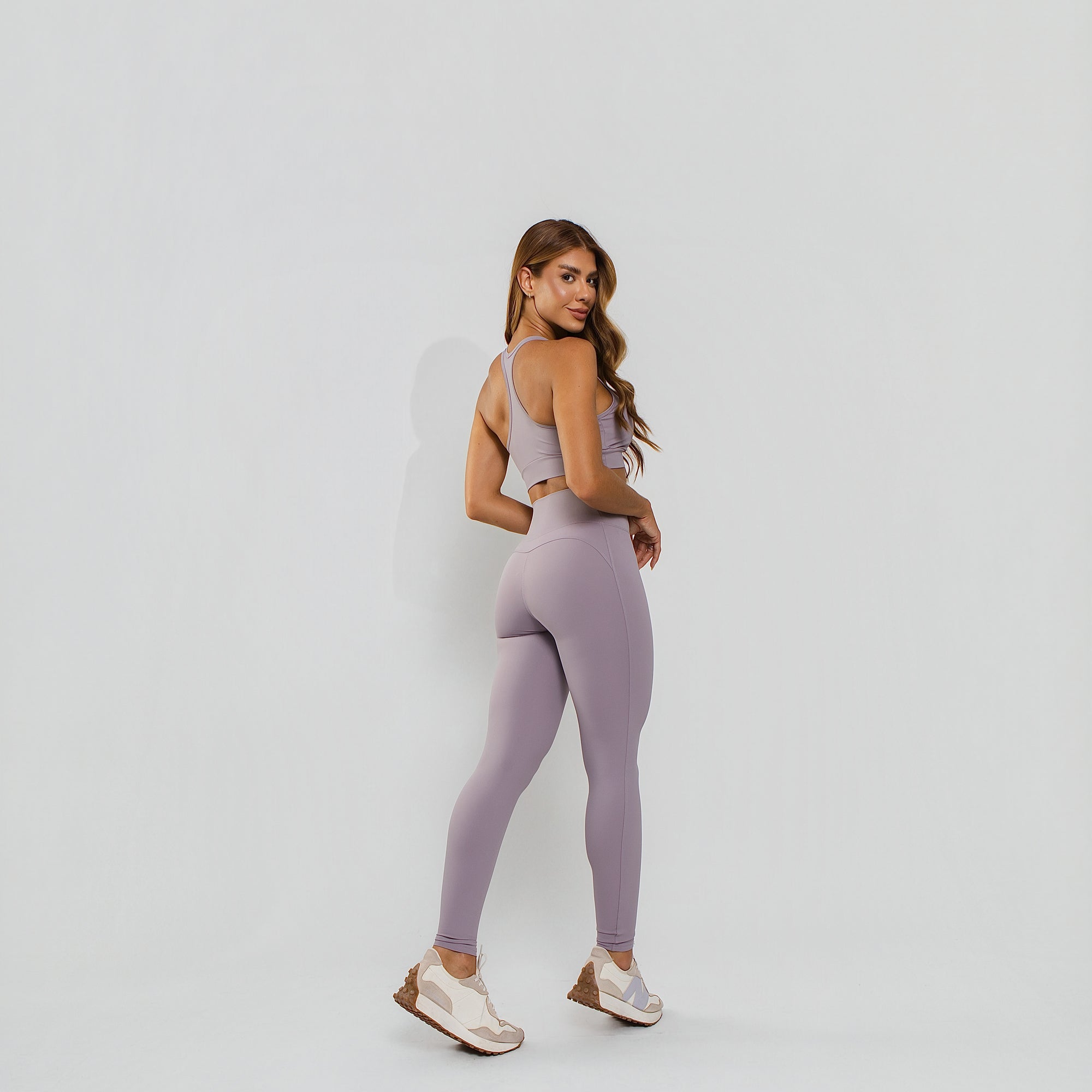 Calça Legging Cós Largo Anatômico Poliamida Premium Lilás LG2400