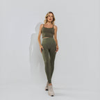 Calça Legging Poliamida Corte Básico Cintura Alta Militar LG2410