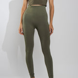 Calça Legging Poliamida Corte Básico Cintura Alta Militar LG2410