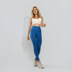 Calça Legging Poliamida Corte Básico Cintura Alta Azul LG2408
