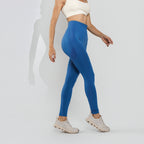 Calça Legging Poliamida Corte Básico Cintura Alta Azul LG2408