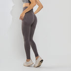 Calça Legging Poliamida Corte Básico Cintura Alta Cinza LG2411