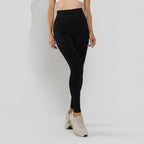 Calça Legging Poliamida Corte Básico Cintura Alta Preto LG2407