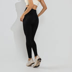 Calça Legging Poliamida Corte Básico Cintura Alta Preto LG2407
