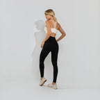 Calça Legging Poliamida Corte Básico Cintura Alta Preto LG2407