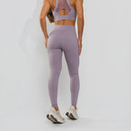 Calça Legging Premium Cós Antômico Superlargo Recorte Texturizado Lilás LG2396