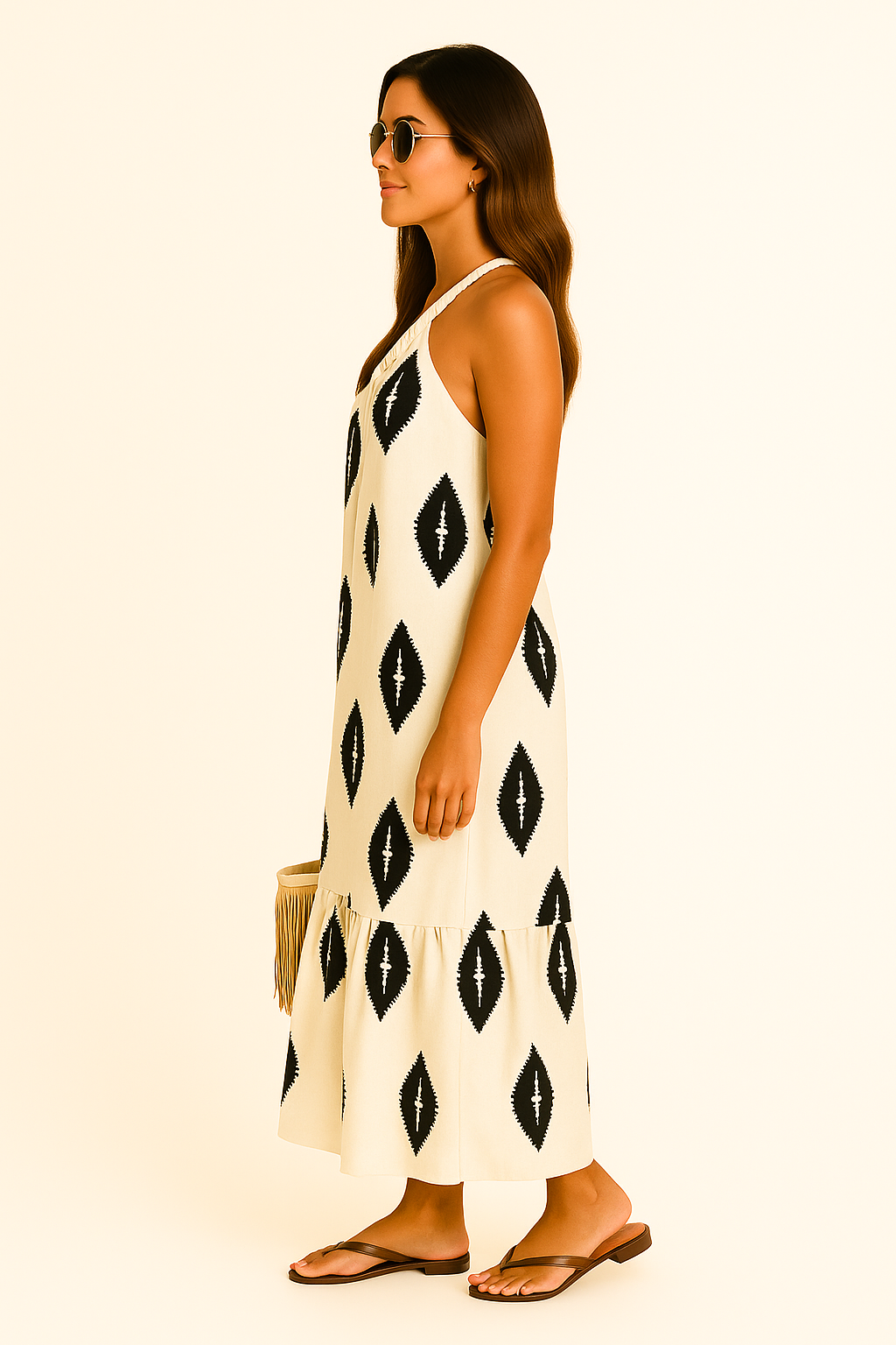 Vestido Fiorella  Longo Nula Manga