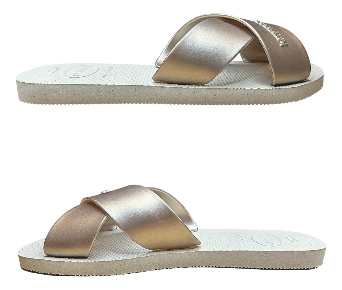 Chinelo Rasteirinha Havaianas Aqua Metallic Feminino Moda