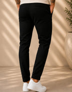 Calça Sarja Masculina Social Slim Elastano Bolso Embutido