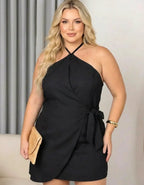Macaquinho Vestido Festa Plus Size Short Saia Soltinho Luxo