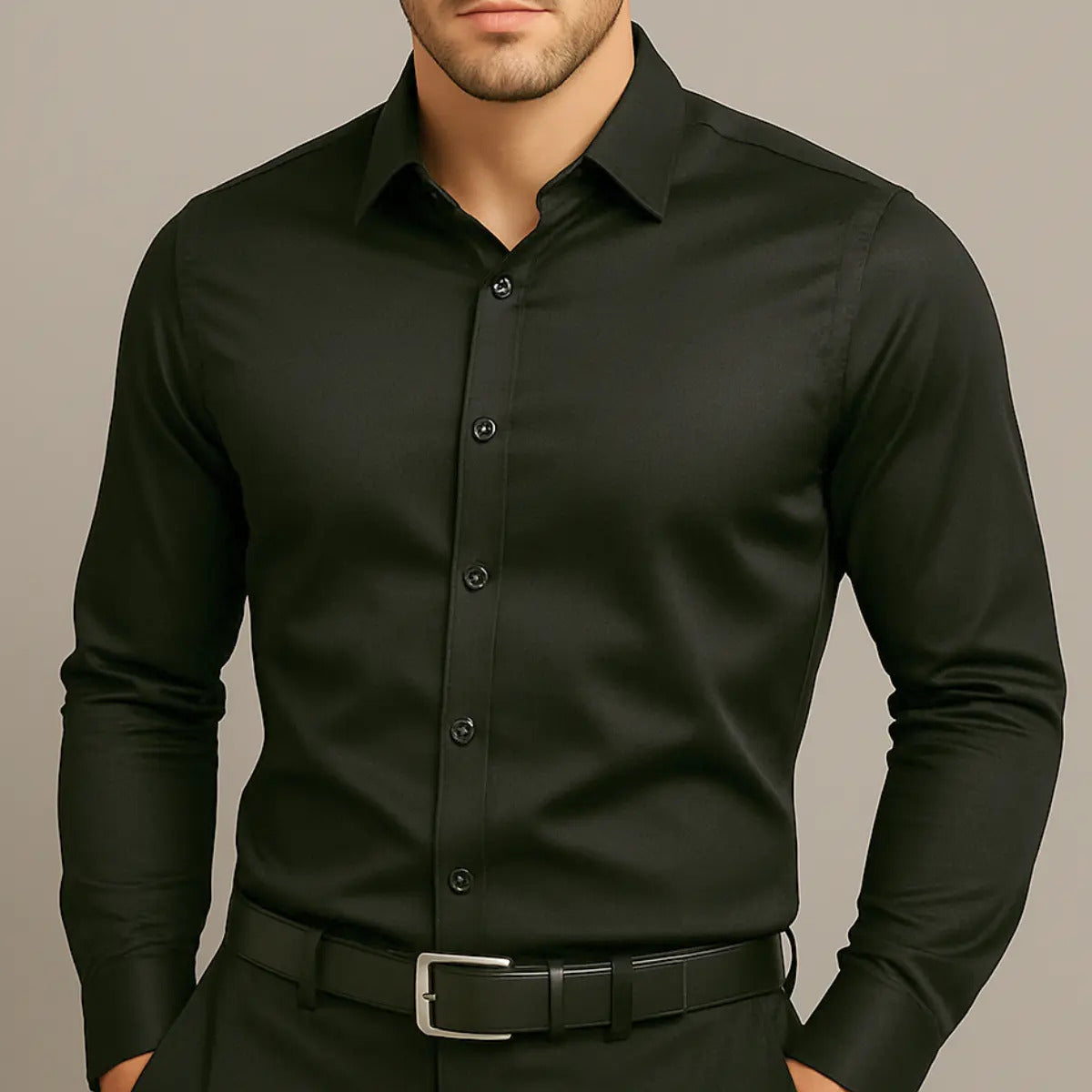 Camisa Social Masculina Slim Fit Premium Passa Facil