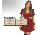 Macaquinho Feminino Xadrez Vermelho Manga Curta Estiloso