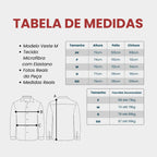 Camisa Manga Longa Slim Fit Social Não Amassa De Microleve