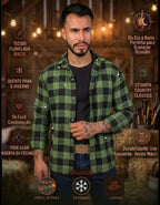 Camisa Social Masculina Xadrez Manga Longa Casual Inverno