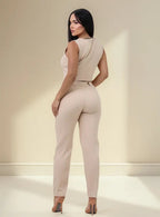 Conjunto Calça Skinny Alfaiataria Feminino Colete Social