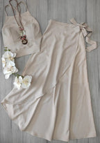 Conjunto Saia + Cropped Modelo Vestido, Social Saia Envelop