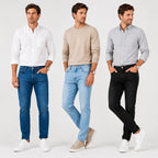 Kit 03 Calças Jeans Premium Masculina Elastano Dia A Dia