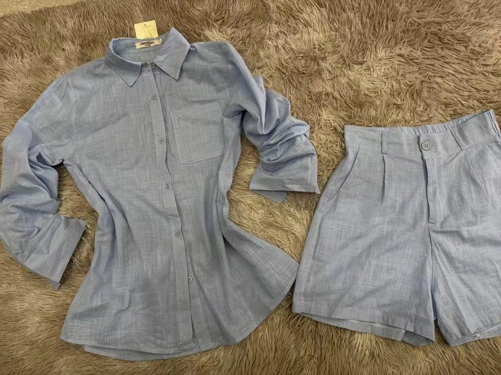 Conjunto Feminino Camisa E Short Modelo Juvenil Importado
