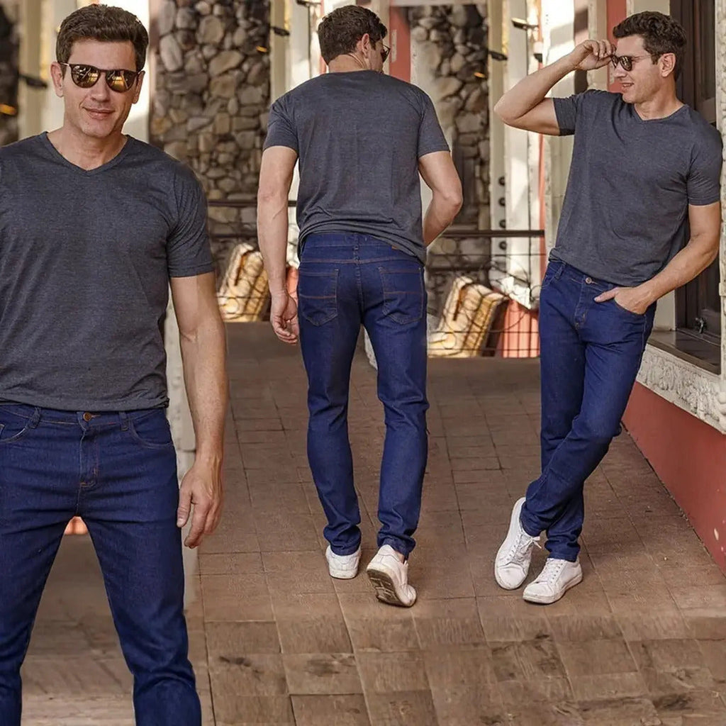 Kit 3 Calças Jeans Masculina Modelo Slim Envio Imediato