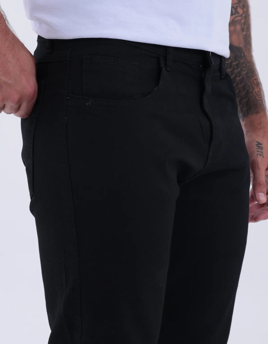 Calça Skinny Preta Masculina Jeans Com Elastano Lycra