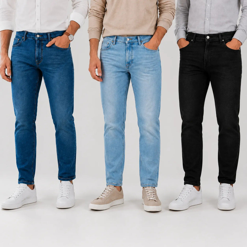 Kit 03 Calças Jeans Premium Masculina Elastano Dia A Dia