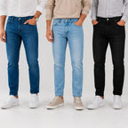 Kit 03 Calças Jeans Premium Masculina Elastano Dia A Dia