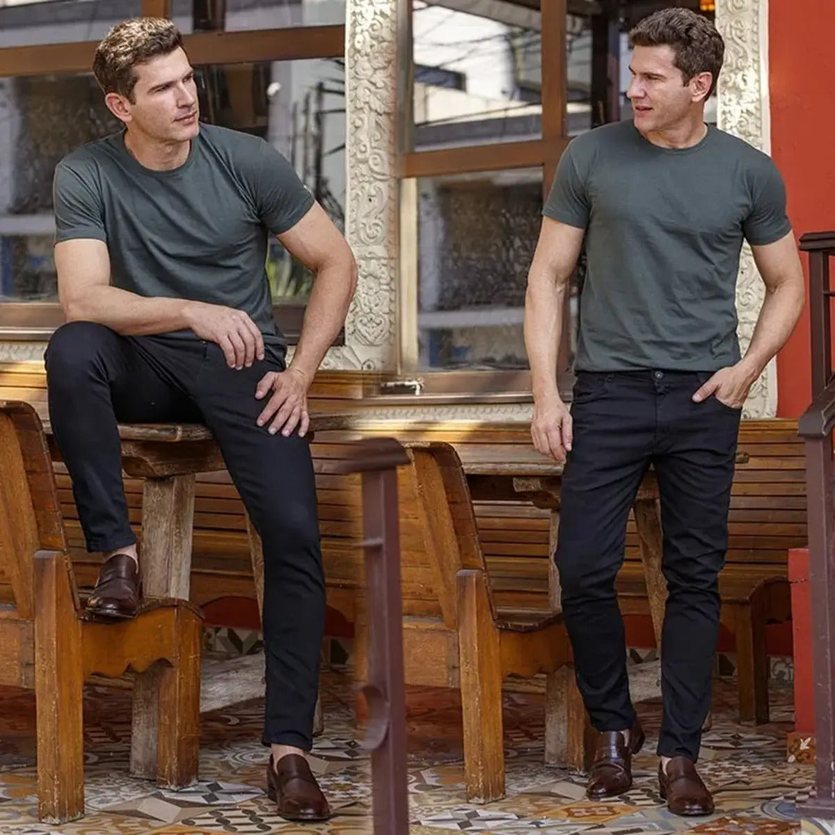 Kit 3 Calças Jeans Masculina Modelo Slim Envio Imediato