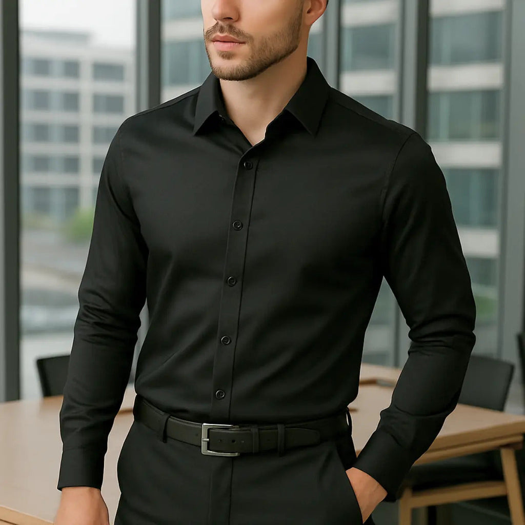 Camisa Social Masculina Slim Fit Premium Passa Facil