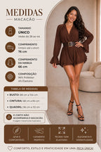 Macaquinho Feminino Curto Manga Longa Soltinho Duna Inverno