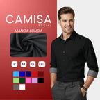 Camisa Manga Longa Slim Fit Social Não Amassa De Microleve