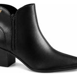 Bota Feminina Cano Curto Via Uno Mestiço Com Zíper Original