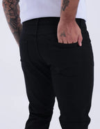 Calça Skinny Preta Masculina Jeans Com Elastano Lycra