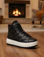 Bota Feminina Via Marte Cano Alto Forrada Conforto 306-003