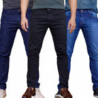 Kit 3 Calças Jeans Masculina Modelo Slim Envio Imediato