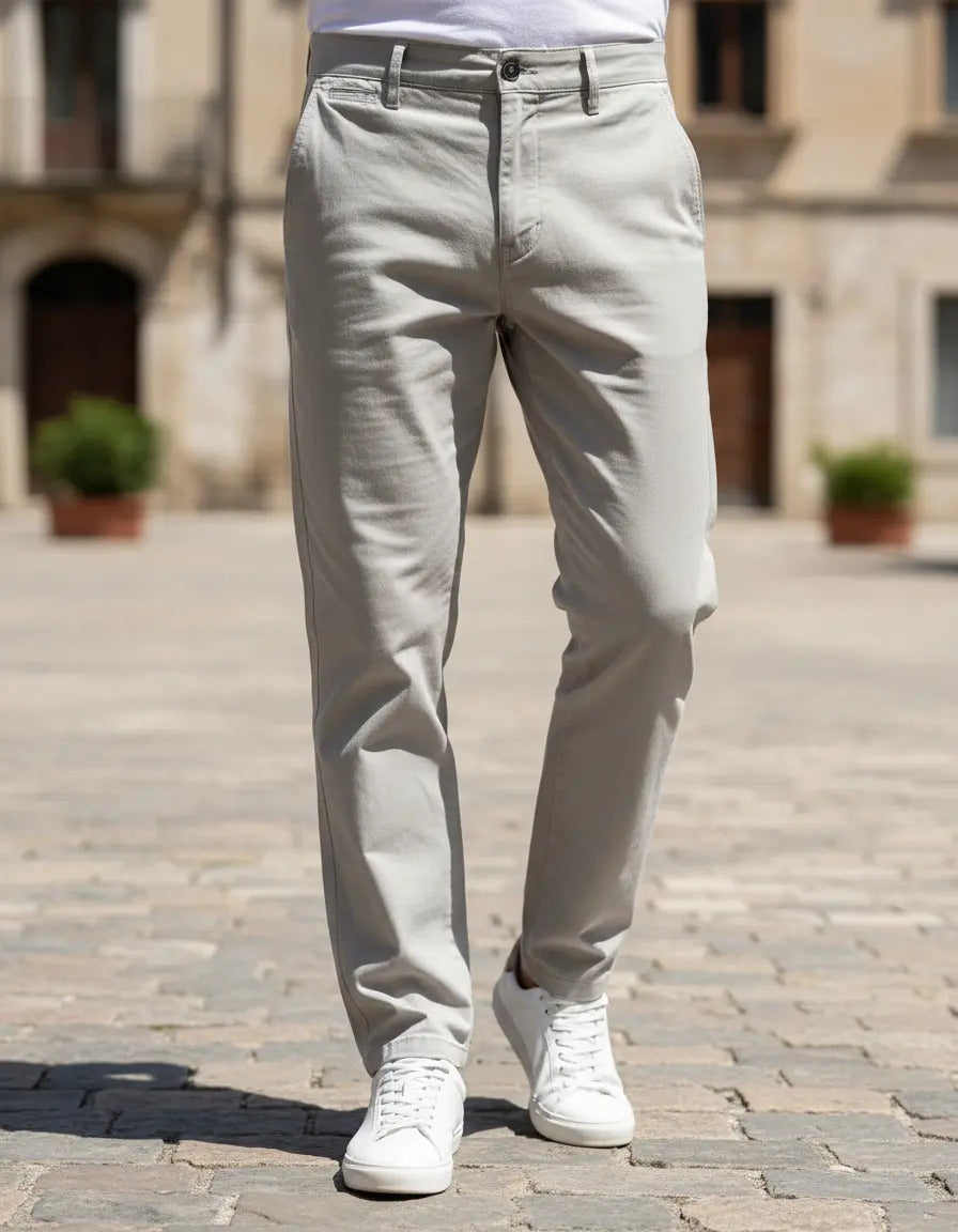 Calça De Sarja Masculina Bolso Faca/embutido C/ Lycra