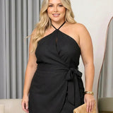 Macaquinho Vestido Festa Plus Size Short Saia Soltinho Luxo